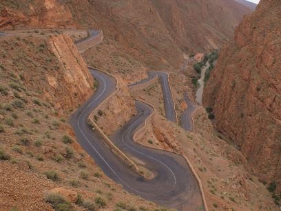 Carretera serpentejada que ens porta a les Gorges del Dades