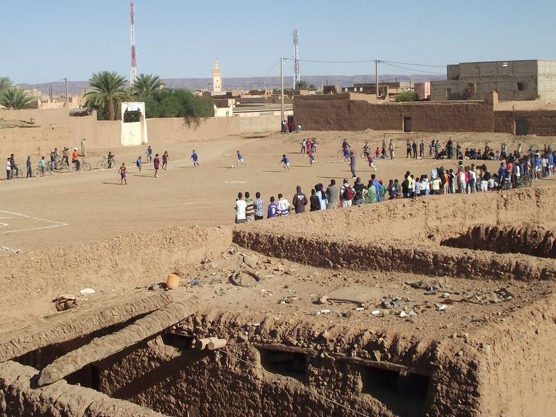 Disfrutando de un viaje en familias en Marruecos.