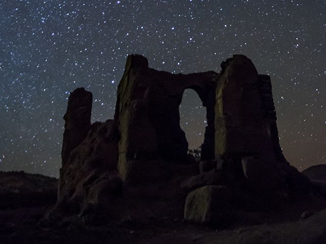 Kasbahs and stars in the Atlas of Morocco.