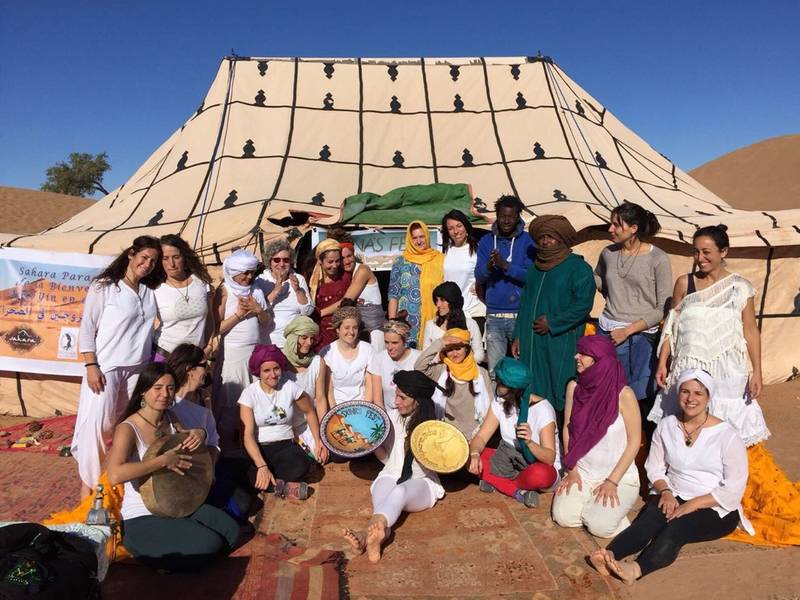 The dance group on the dunes.