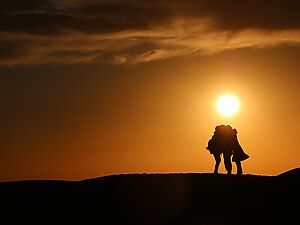 The sunset, Erg Lihoudi.