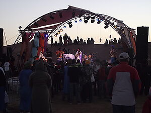 El escenario del Festival de Taragalte en M'hamid